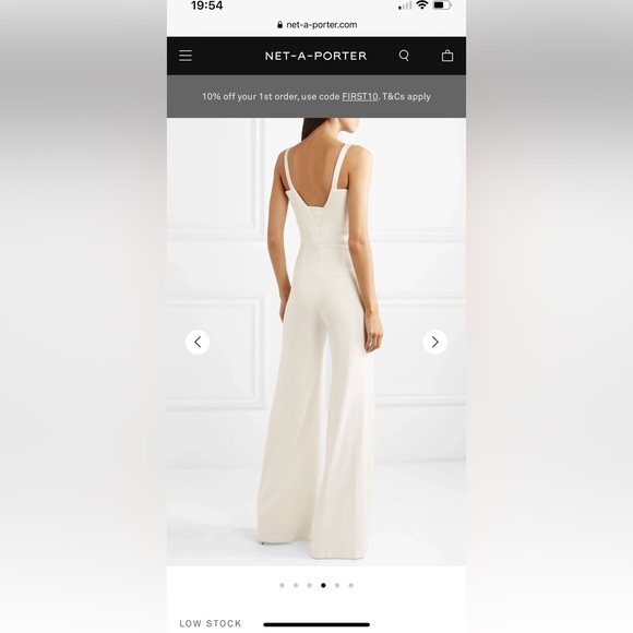 GALVAN Sunrise Geneva White Jumpsuit NWT Size 4 - Picture 7 of 13